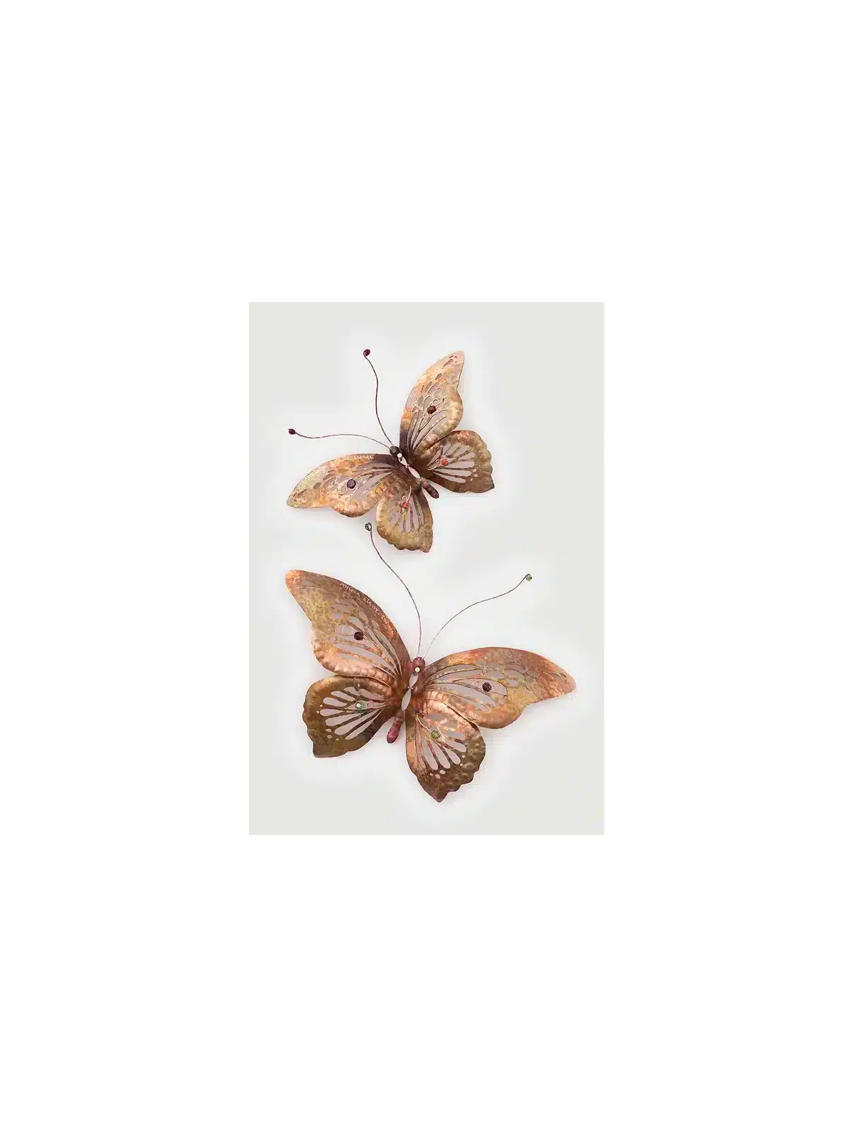 Nature Wall Art Pair 3D Decor Copper Butterflies w , Jewish Wedding Gi